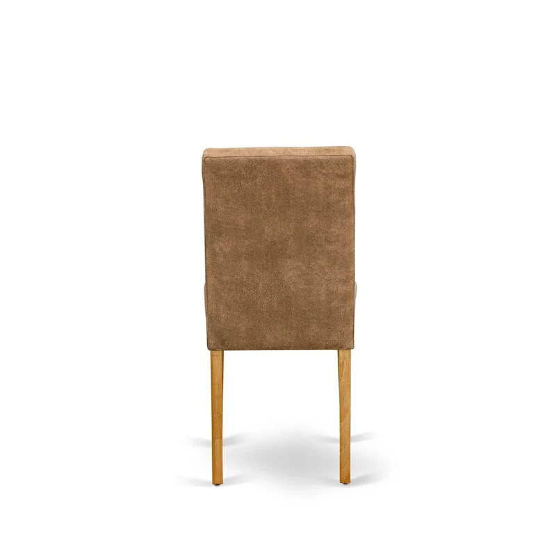 East West Furniture Dinette Set Contains a Square Dining Room Table and Chairs, Oak (Pieces Options)