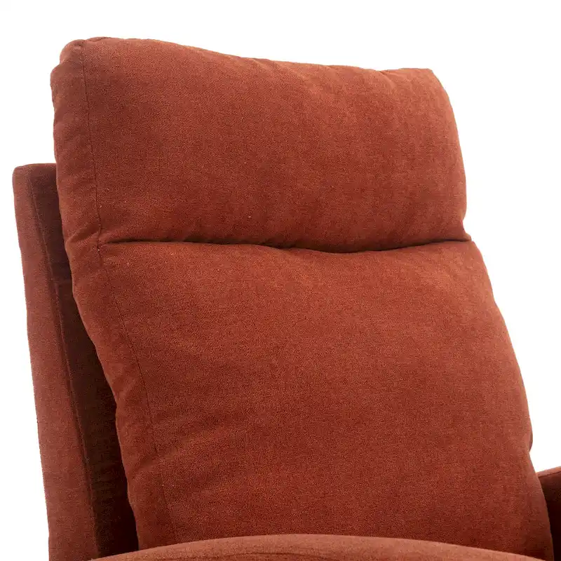 Upholstered Swivel Glider Rocking Chair with 360° Rotation