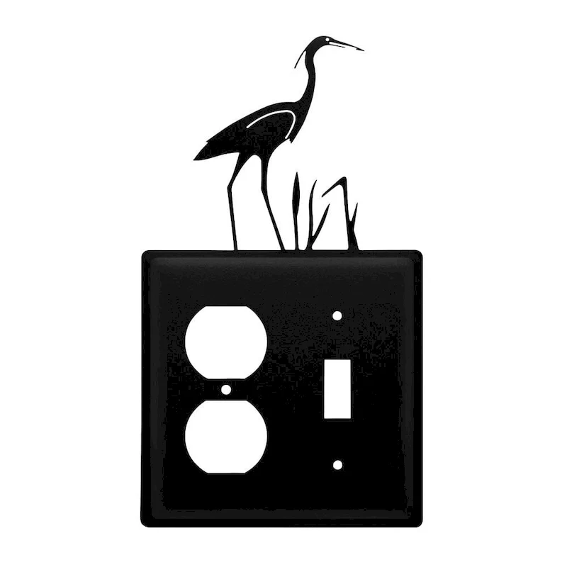 Double Heron - Single Outlet and Switch Cover - 8