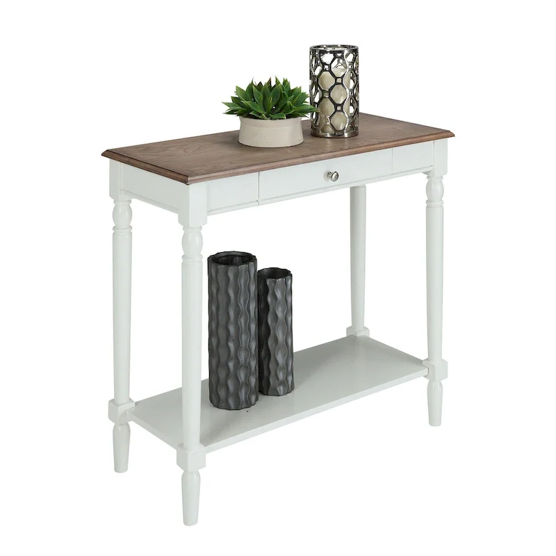 French Country 1 Drawer Hall Table with Shelf