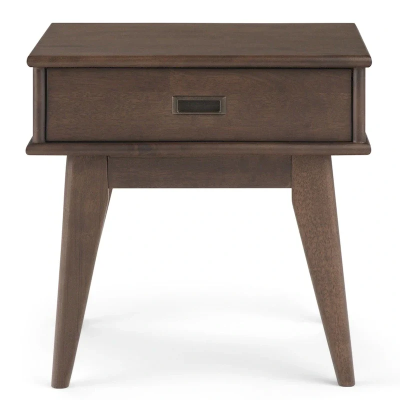 WYNDENHALL Tierney SOLID HARDWOOD 22 inch Wide Rectangle Mid Century Modern End Table - 22 W x 20 D x 22 H