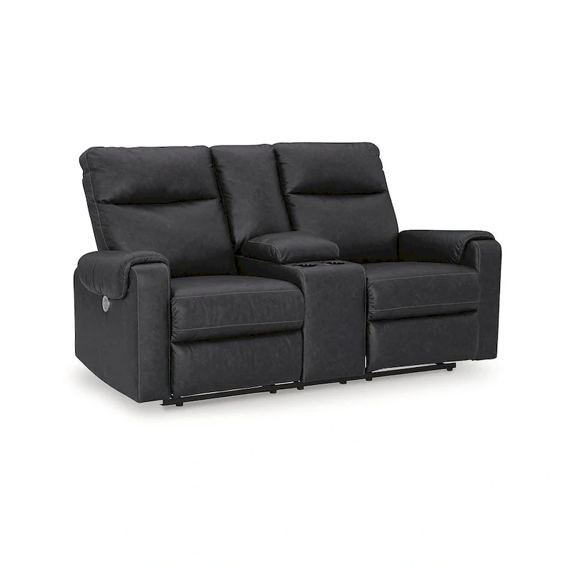 Signature Design by  Barnsana Power Reclining Loveseat with Console