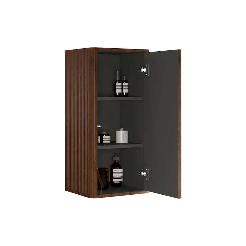 Wall-Mounted Floating Side Cabinet with Inside Shelves