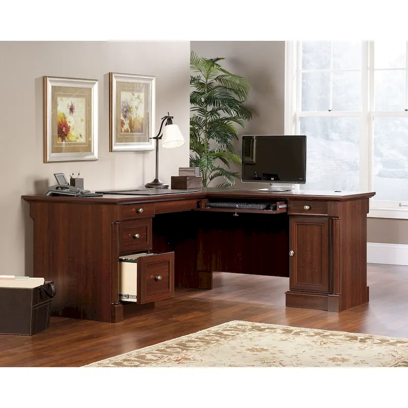 Sauder Palladia L-Shaped Office Desk