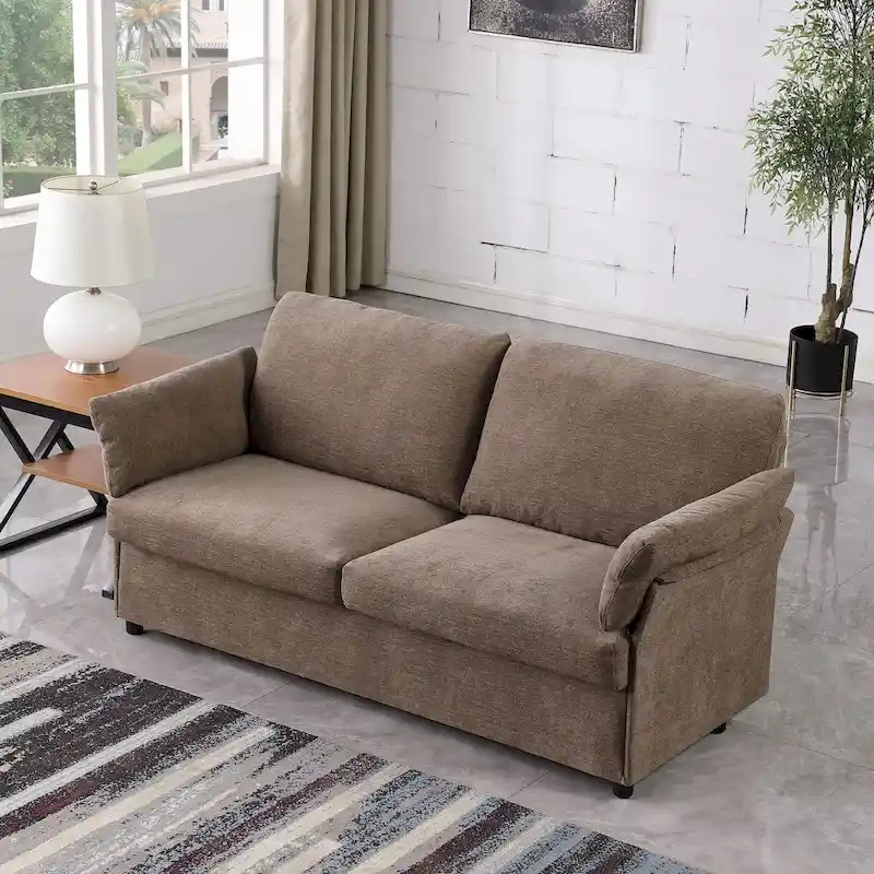 Modern Chenille Loveseat Sofa Couch