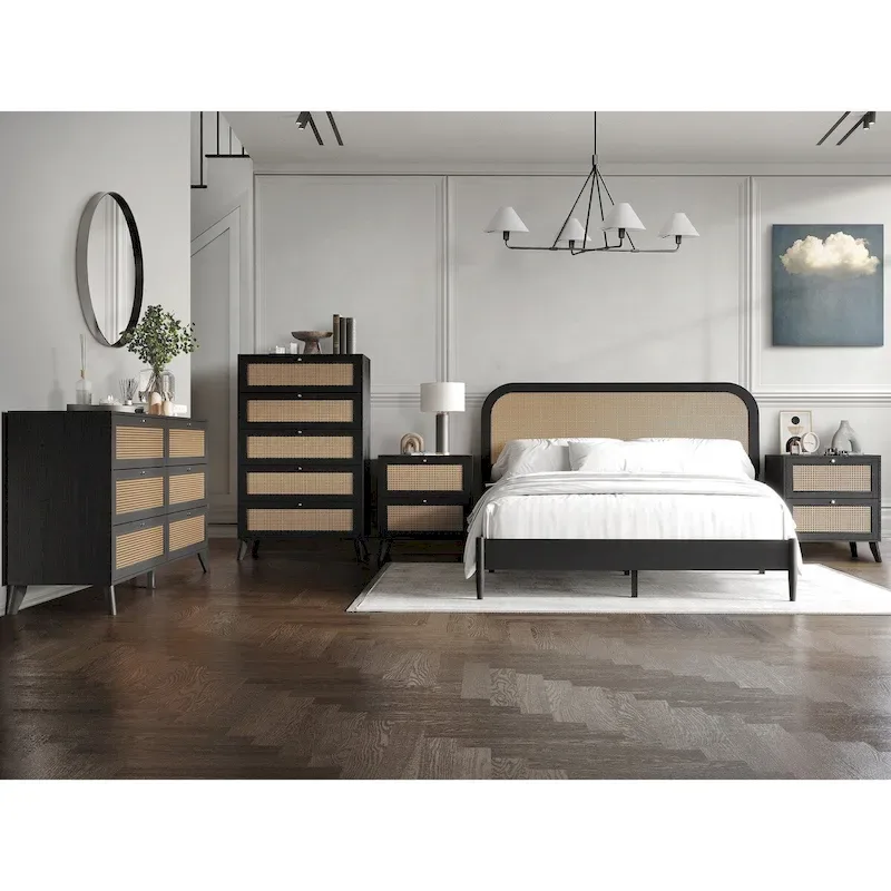 CraftPorch 5-pieces Mid-Century Modern Bedroom Set