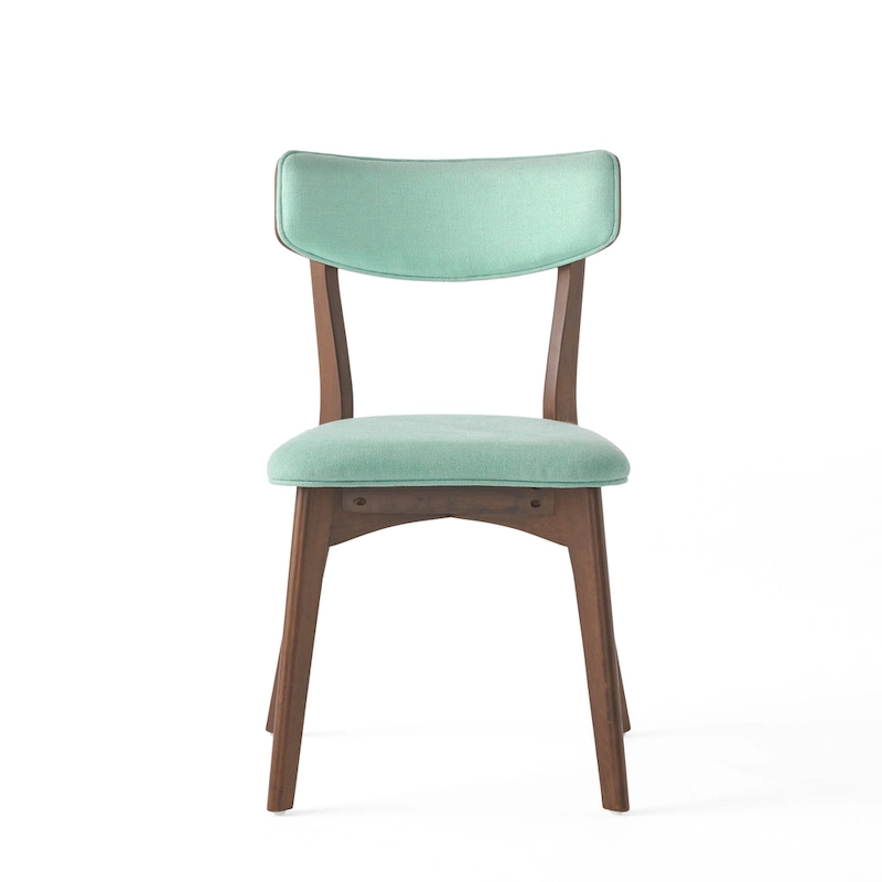 Chazz Mid-Century Modern Upholstered Rubberwood Dining Chairs (Set of 4) by Christopher Knight Home