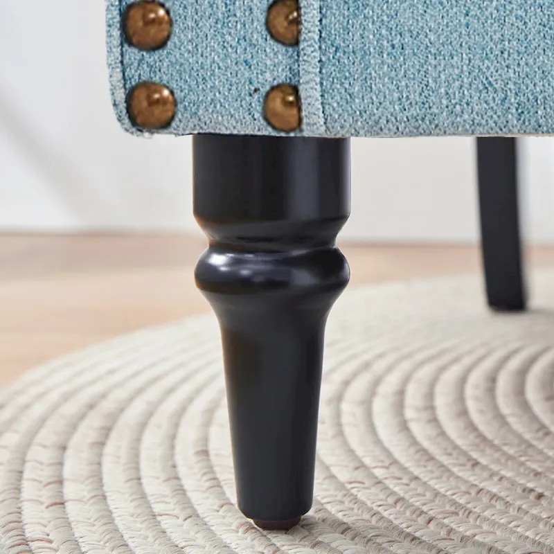 Mid-Century Modern Upholstered Accent chair with Solid Wood Legs