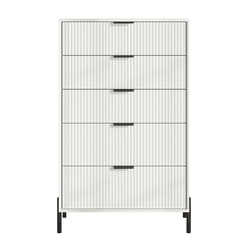 Modern 30 5-Drawer Chest with Metal Handles