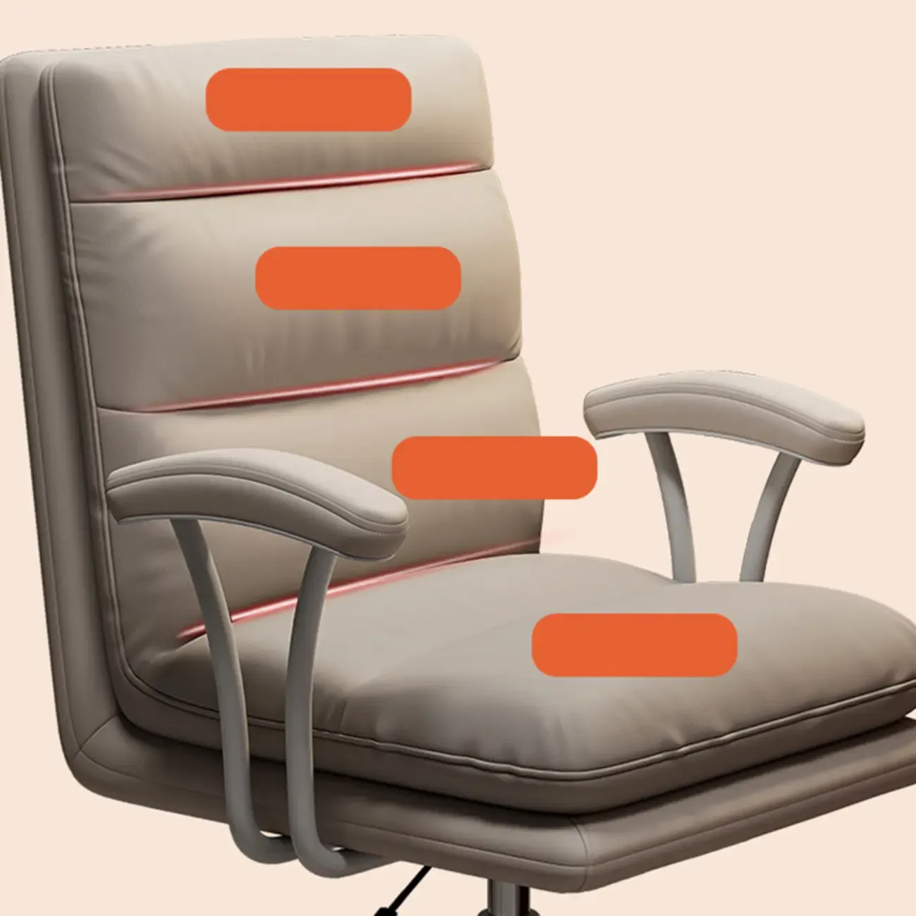 Modern Leather Adjustable Swivel Office Desk Chair