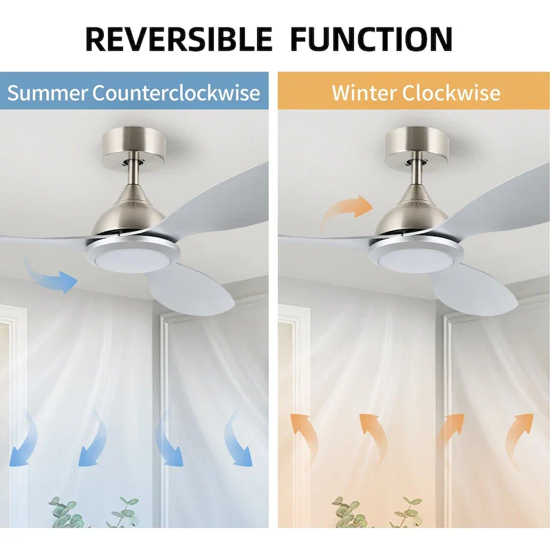 OVIOS Elegant 52-inch 2-in-1 Ceiling Fan Light with Remote Control