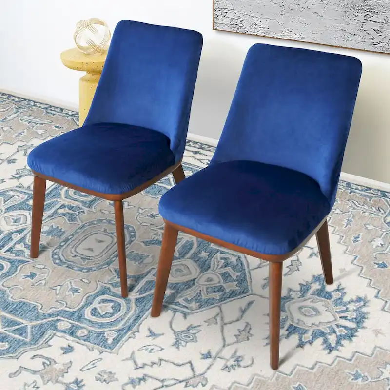 Dropia Mid-Century Modern Dining Chair Velvet (Set of 2)