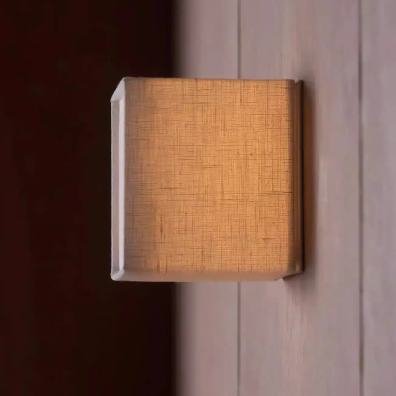 Ambient Cloth Shade Square Flush Mount Wall Sconce