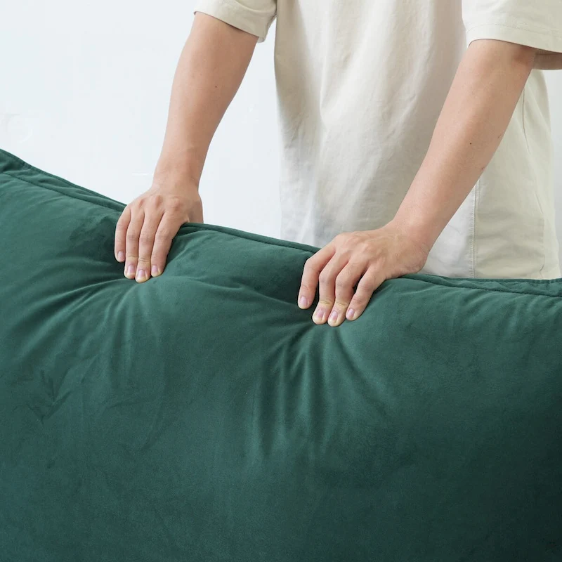 Cloud Sectional Sofa, 5-Seater Down Feather Modular Sofa L-shaped Velvet Wide Deep Seat Convertible Couch.