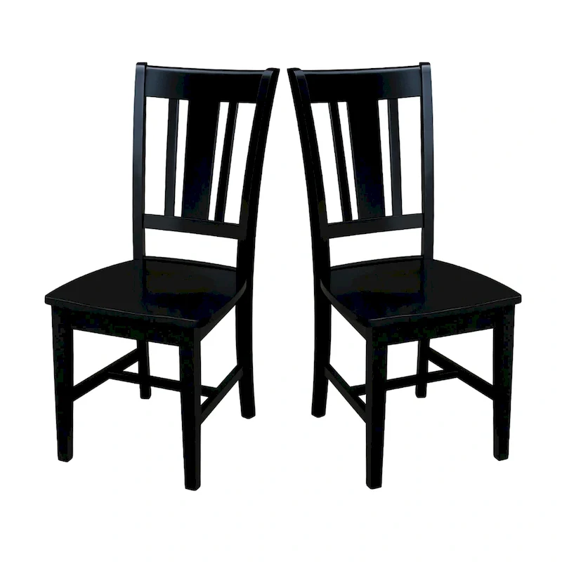 International Concepts Solid Wood San Remo Splatback Chairs, Set of 2
