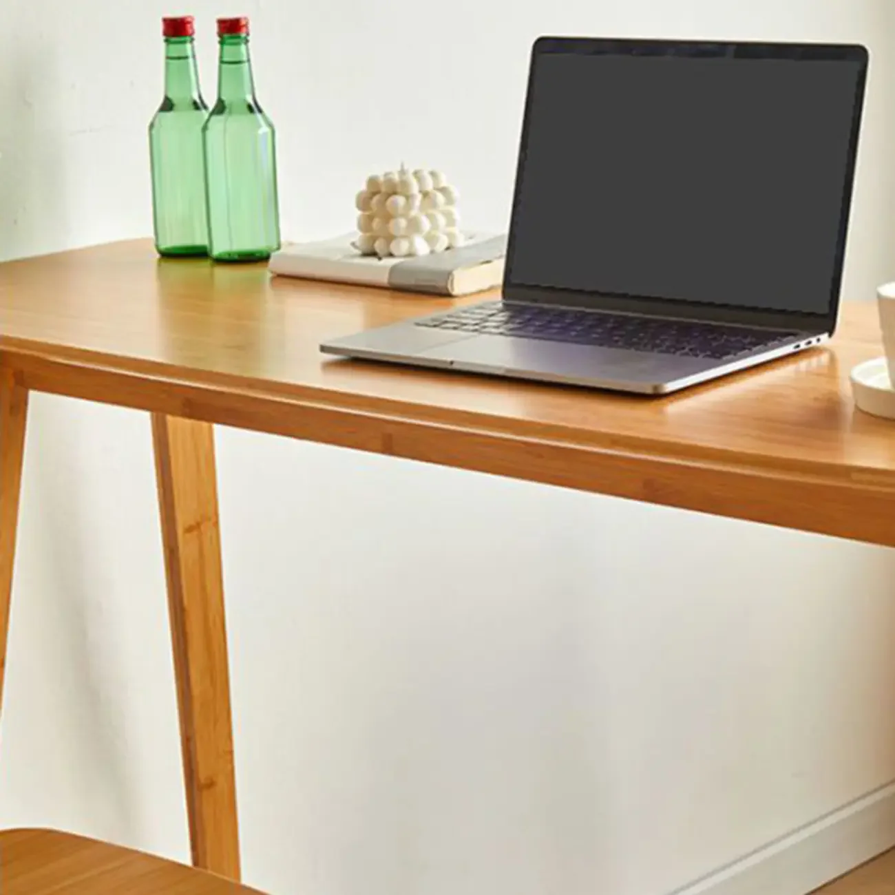 Modern Bamboo Bar Set with Footrest Stools