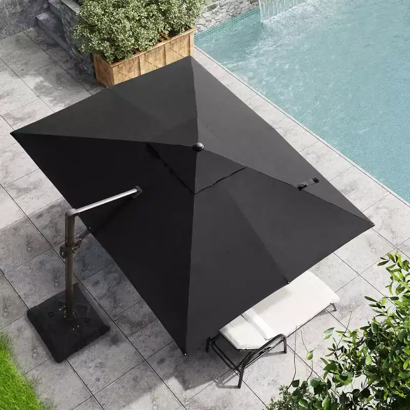 Crestlive Products 9x11FT Cantilever Patio Offset Umbrella 1-Tier Top No Base