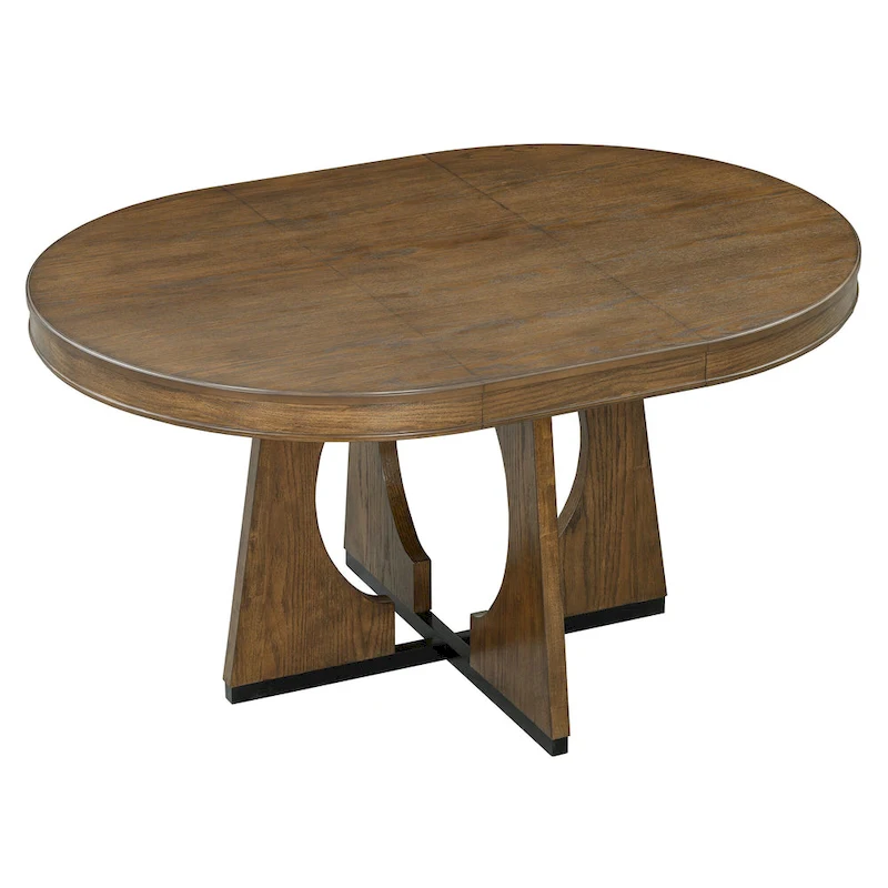 5-Piece Rustic Functional Dining Set, 1 Extendable Table with a 16-inch Leaf and 4 Upholstered Chairs