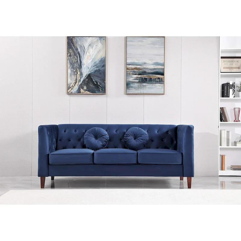 Classic Chesterfield Sofa - Tufted Upholstered Living Room Sofa