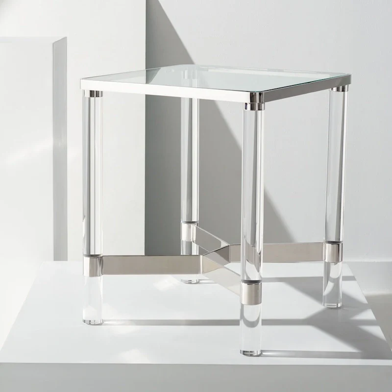 SAFAVIEH Couture Guler Acrylic Accent Table - 20 In W x 20 In D x 24 In H - 20Wx20Dx24H