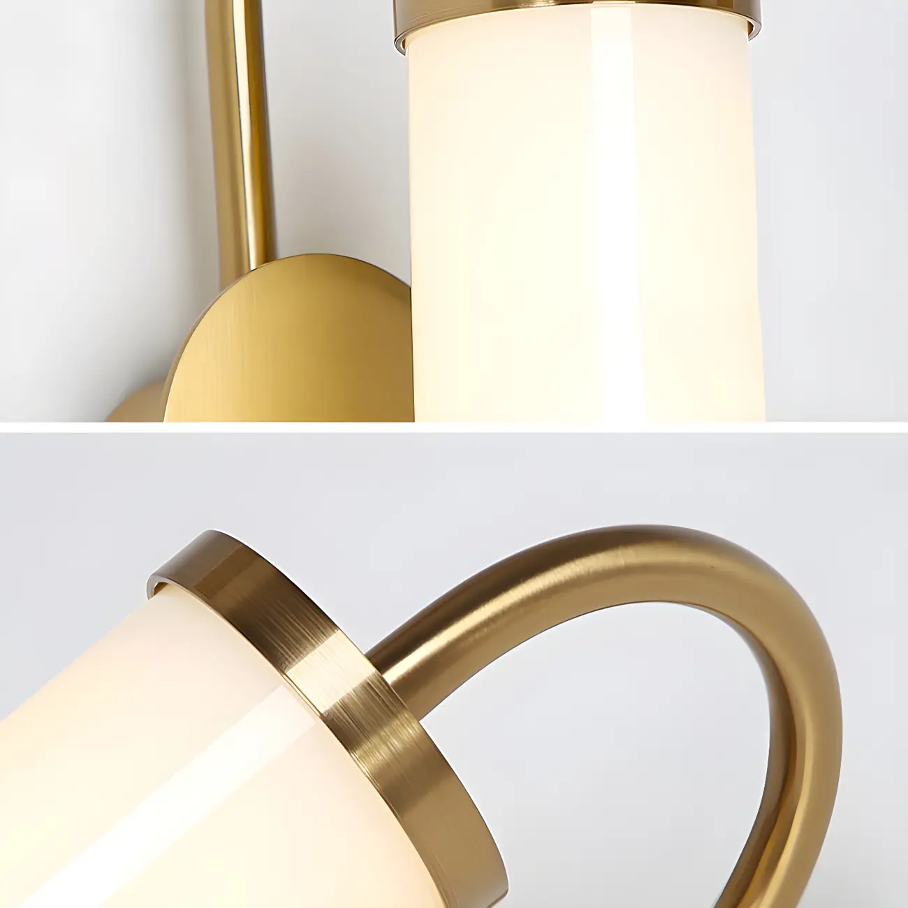 Modern Gold Straight Cylinder Dimmable LED Vanity Light