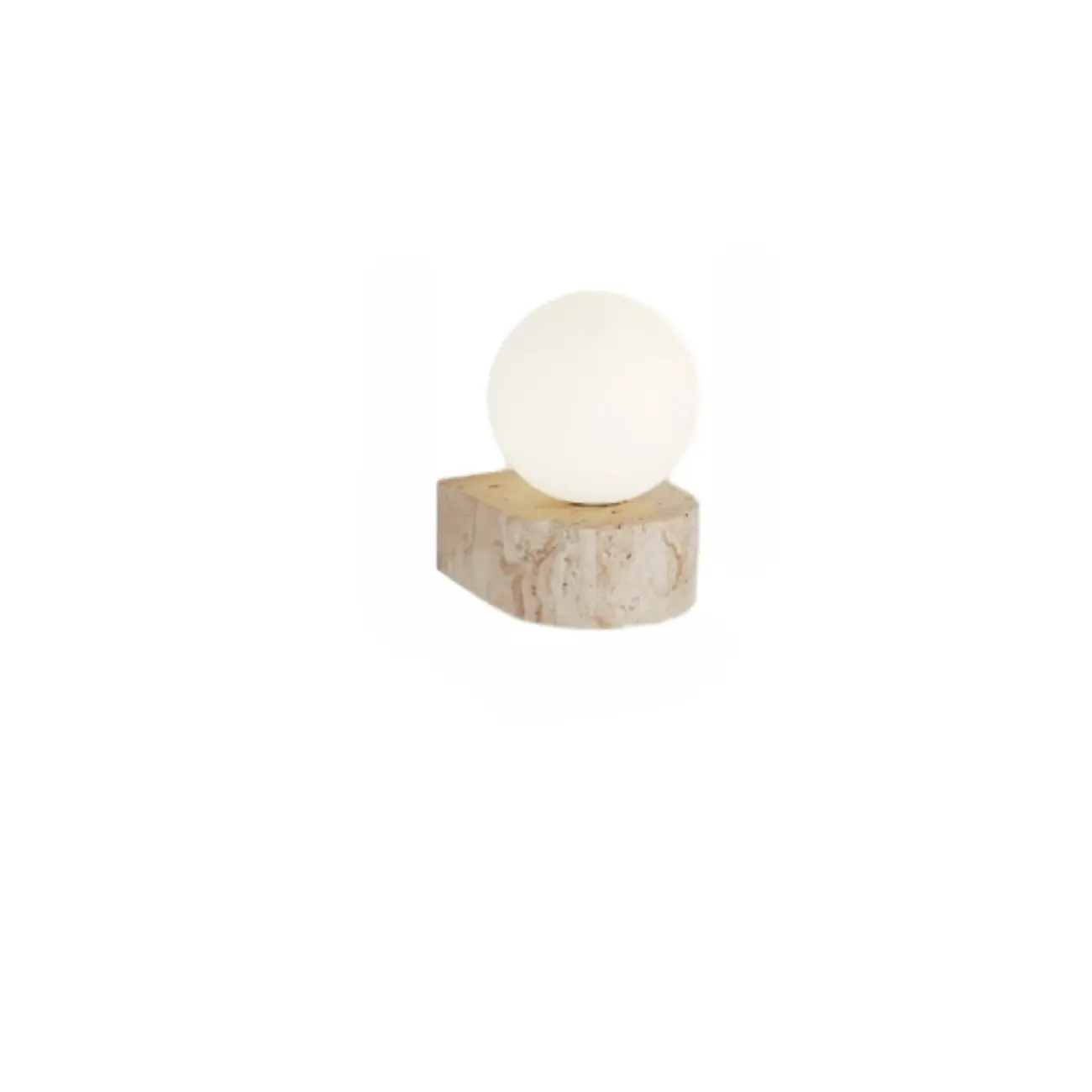 Modern Beige Stone Warm Light Wall Sconce