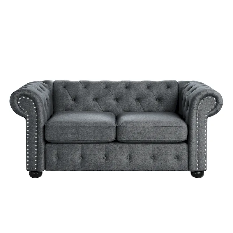 Tufted Chesterfield Loveseat Sofa