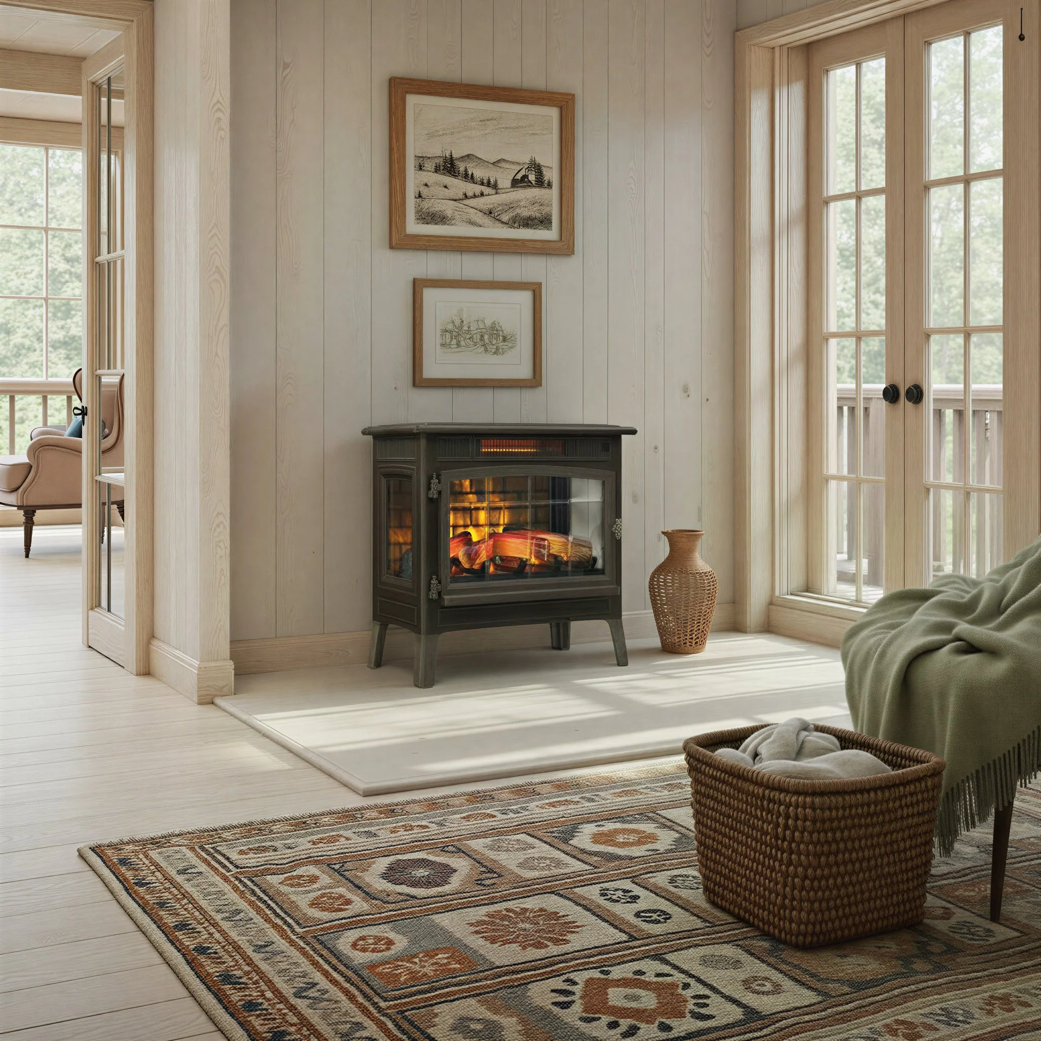 duraflame? Electric Infrared Fireplace Stove Heater with 3D Flame Effect