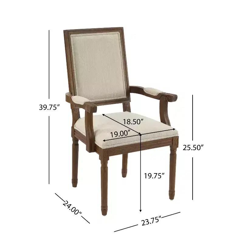 Christopher Knight Home Louis Traditional Rubberwood Upholstered Dining Chair (Set of 2)