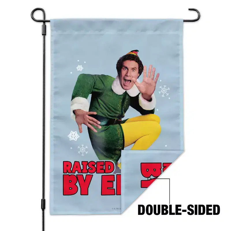 Elf Raised By Elves Garden Yard Flag with Pole Stand Holder