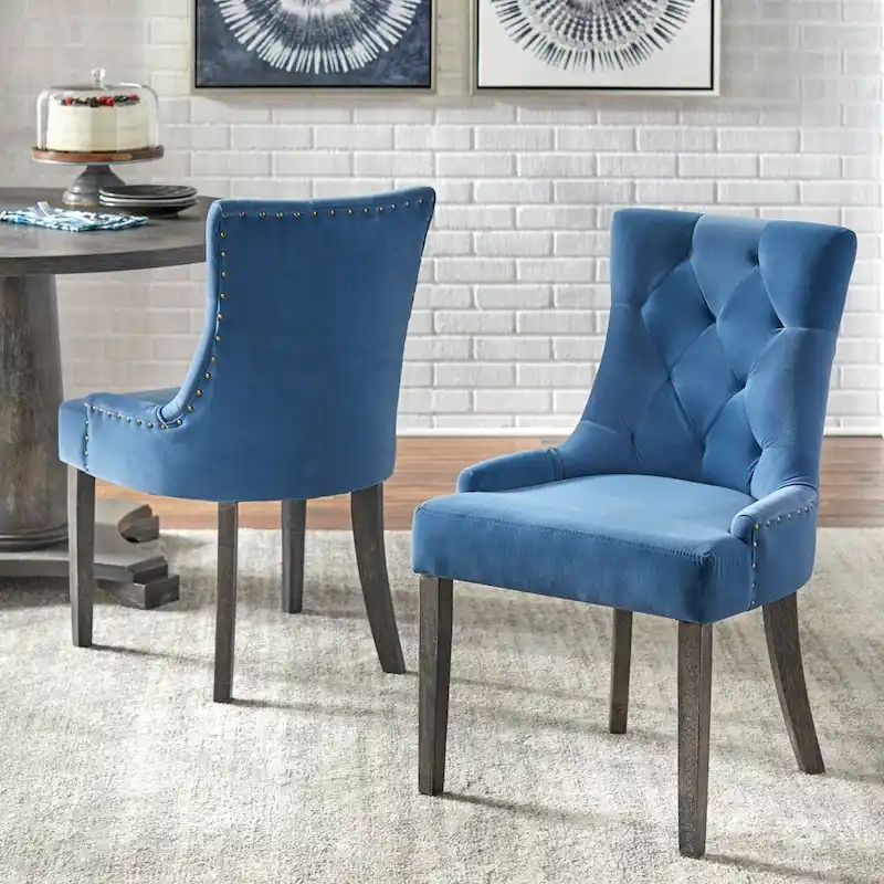Ariana Dining Set - 5 Piece Round Table with Upholstered Chairs