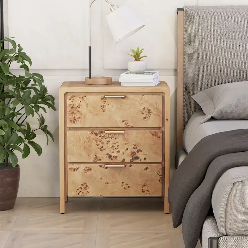 Brown Rustic Farmhouse Fully-Assembled Dresser with Wood Grain Drawers