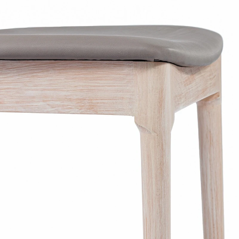 Commercial Solid Wood Dining Chair with Vinyl Padded Seat