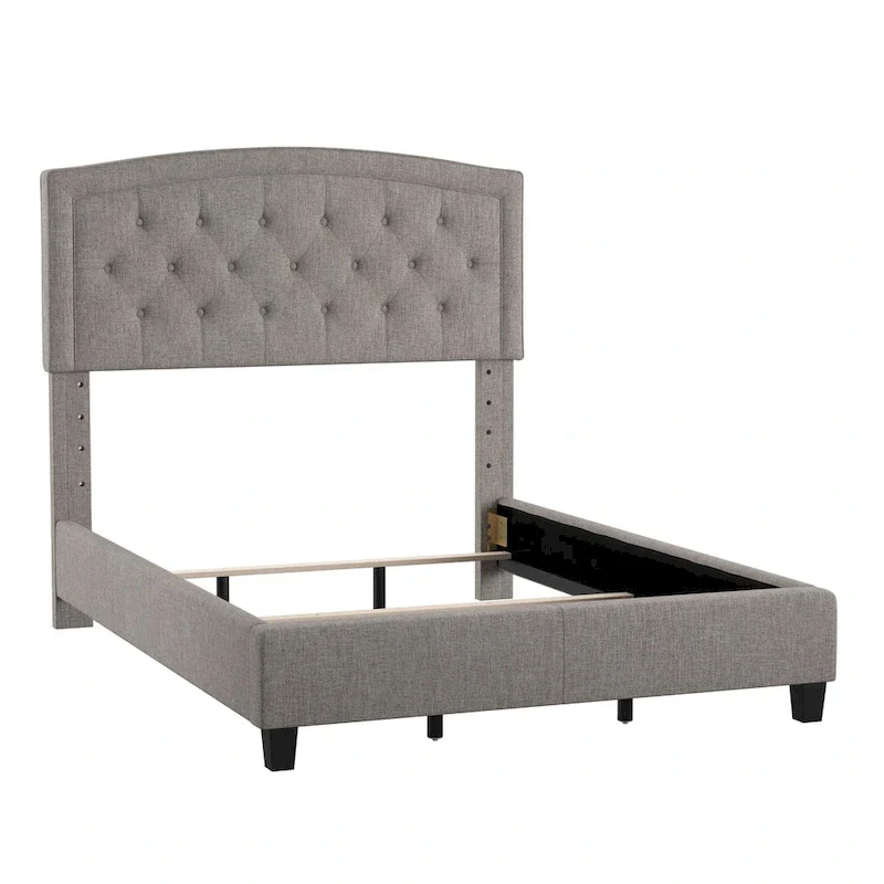 Fontana Adjustable Diamond-tufted Arched Back Bed by
