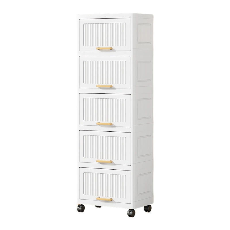 Kitchen Carts, Flip Open Storage Box With Wheels, Movable Storage Cabinet, Kitchen Shelf, Movable Storage Box-White