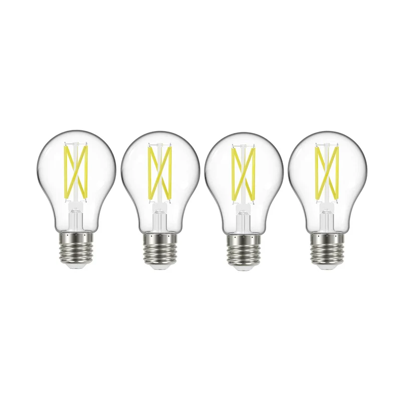 10.5 Watt A19 LED 75 Watt Replacement Clear Medium base 2700K 120 Volt 4-Pack