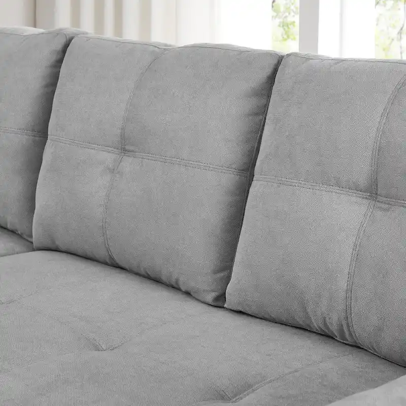 Classic and Cozy L-shape Pull-out Sleeper Sectional Sofa
