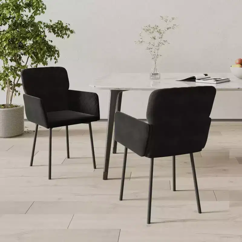 vidaXL Dining Chair Set of 2 Light Grey
