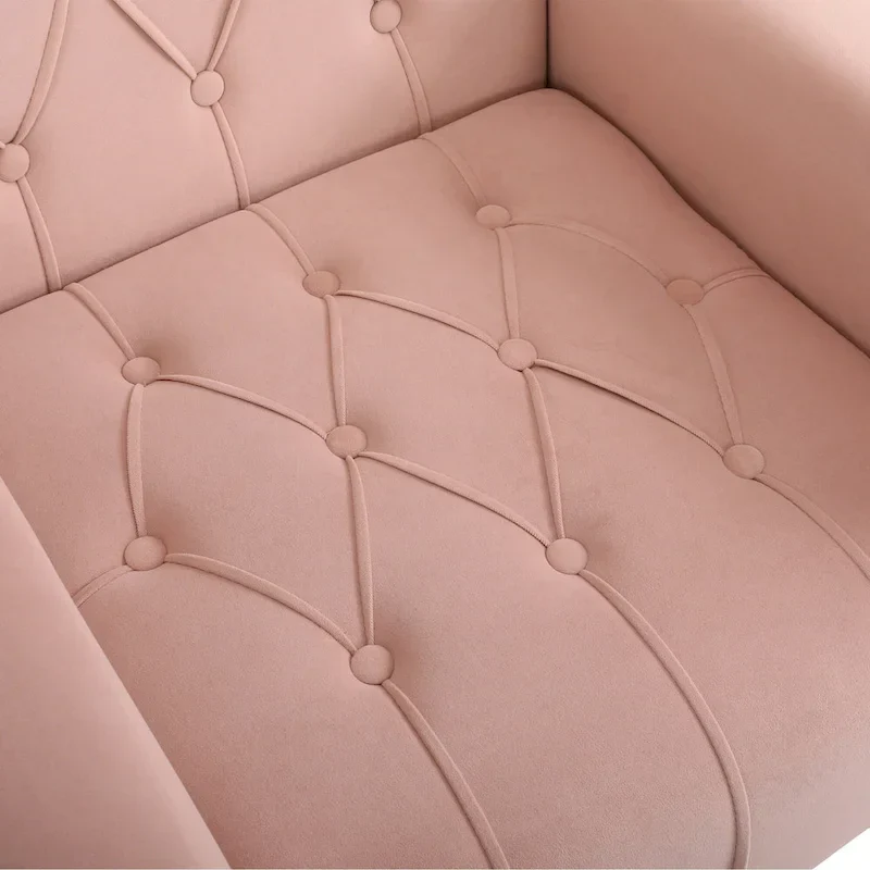 Gray Wingback Accent Chair with Ottoman Set