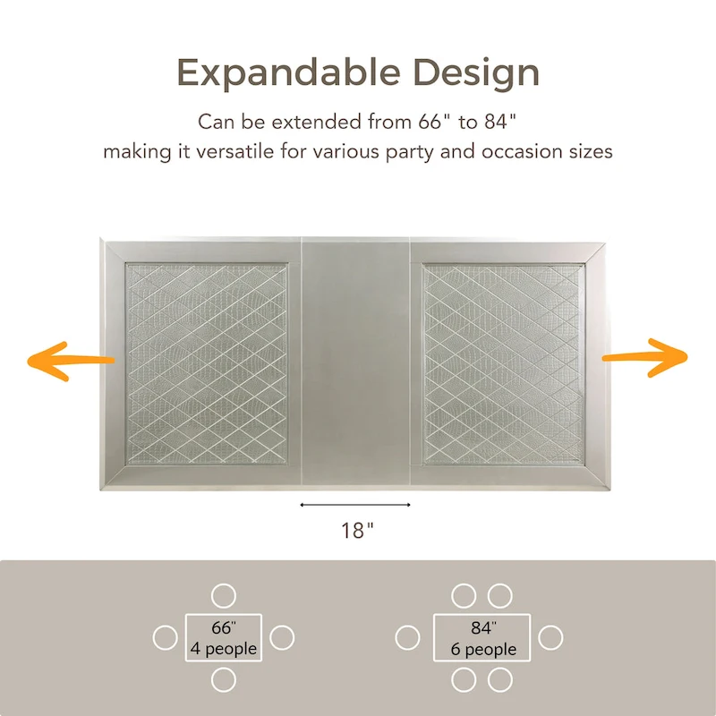 Medlee Glam Grey Wood 7-Piece Dining Table Set by Furniture of America