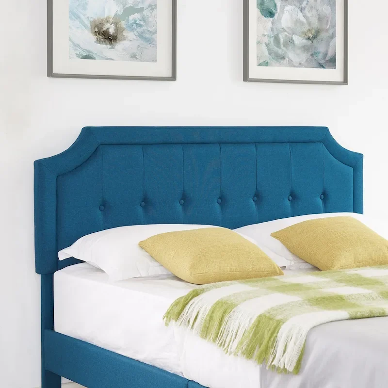 Javlergo Modern Upholstered Bed Frame with Height Adjustable Headboard, No Box Spring Needed