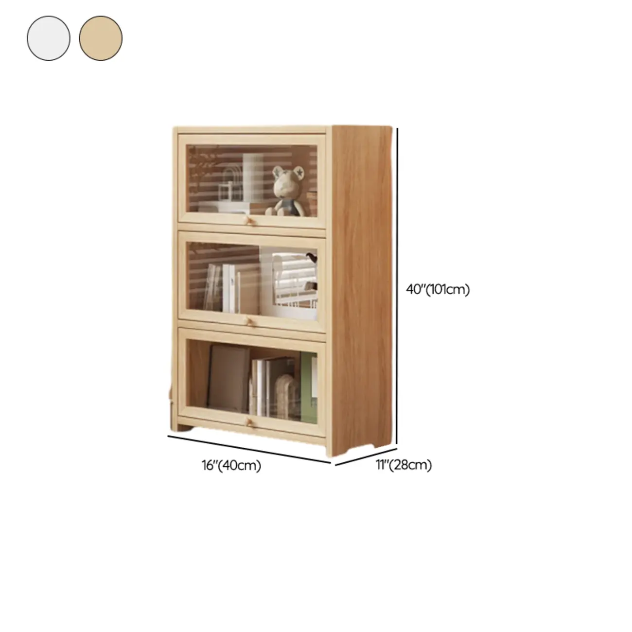 Classic Natural Finish Solid Wood 5-Shelf Display Bookcase