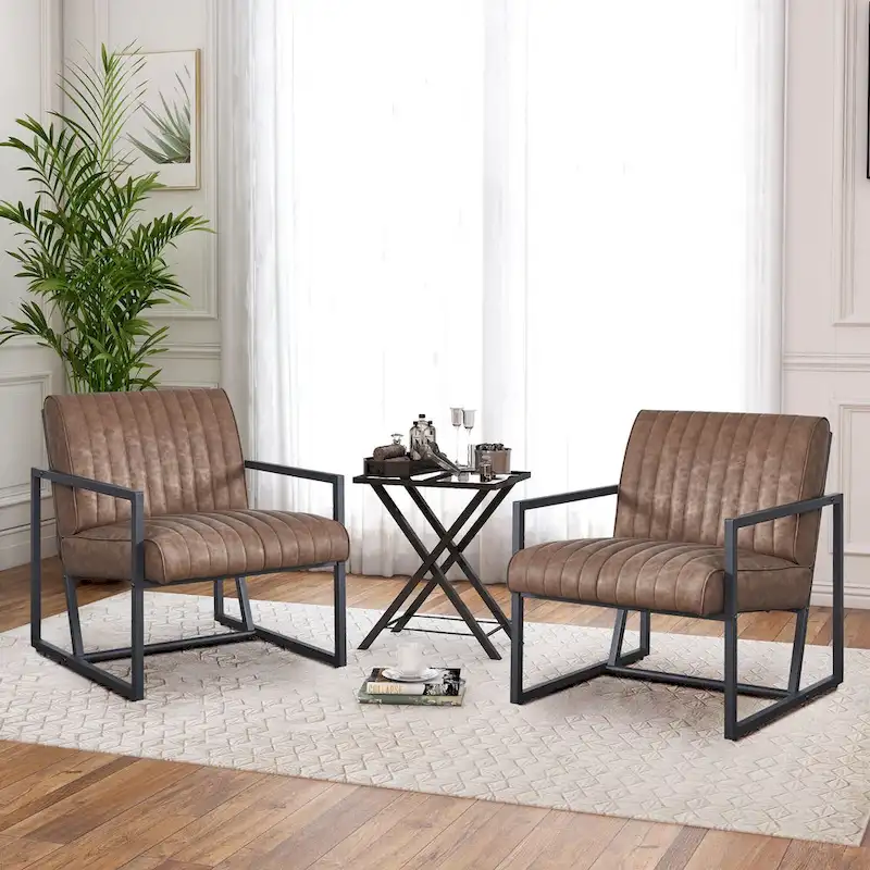 Modern 26 Arm Chair with Steel Legs