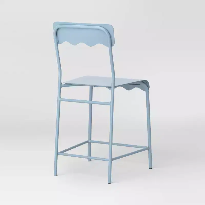 Set of 2 24 Wavy Metal Counter Height Barstool with Footrest - Room Essentials