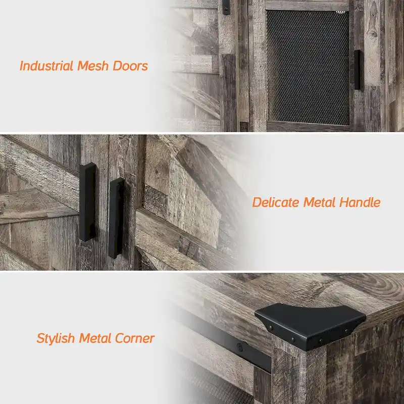 WAMPAT 36 inch 3 Sided Glass Electric Fireplace InsertBlack