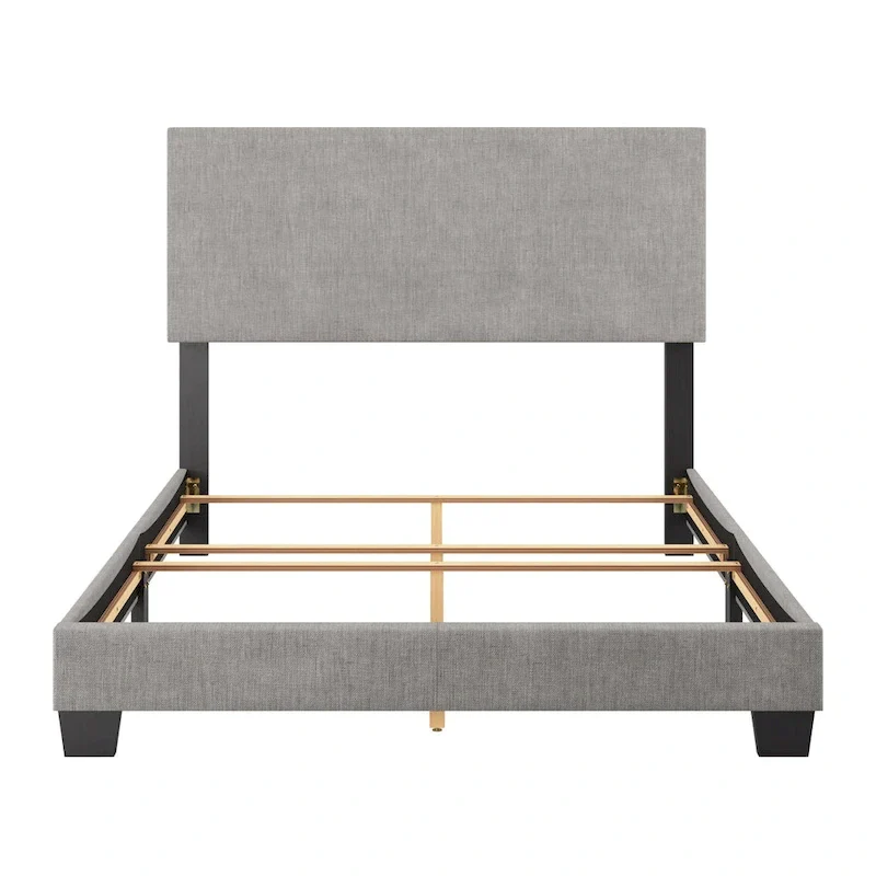 Full/Double Upholstered Bed Frame with Padded Headboard