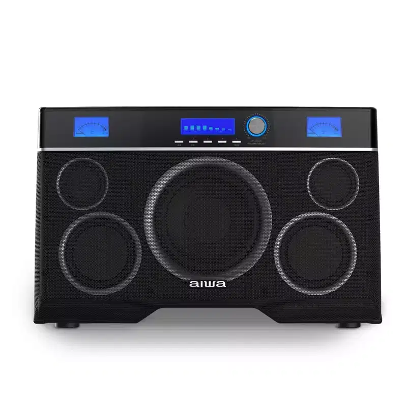 Aiwa Exos-10 Bluetooth Stereo Speaker With Lcd Display & Carry Strap Included, Ideal For Outdoor & Indoor Adventures
