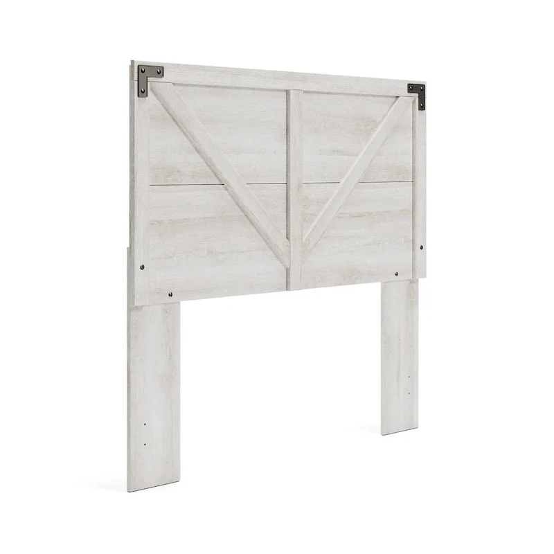 Signature Design by Ashley Shawburn Whitewashed Crossbuck Panel Headboard