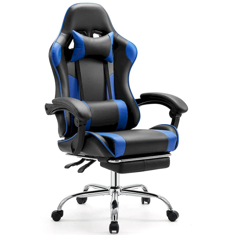 PU Leather Swivel Game Desk Chair