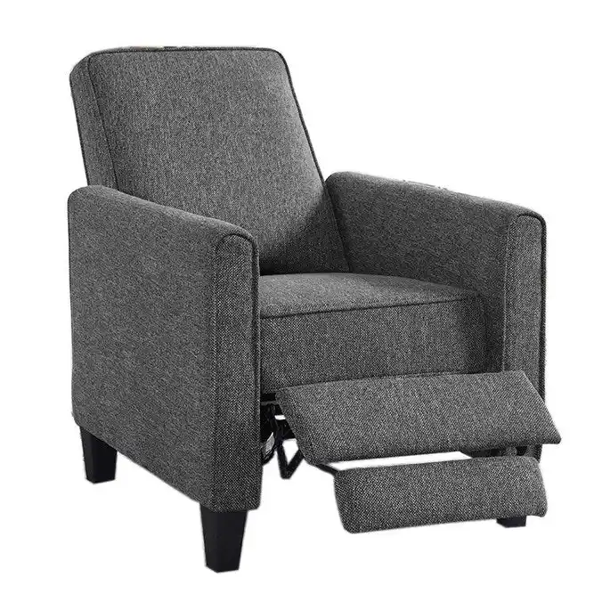 Traditional Fabric Recliner Chair with Footrest - 36.5
